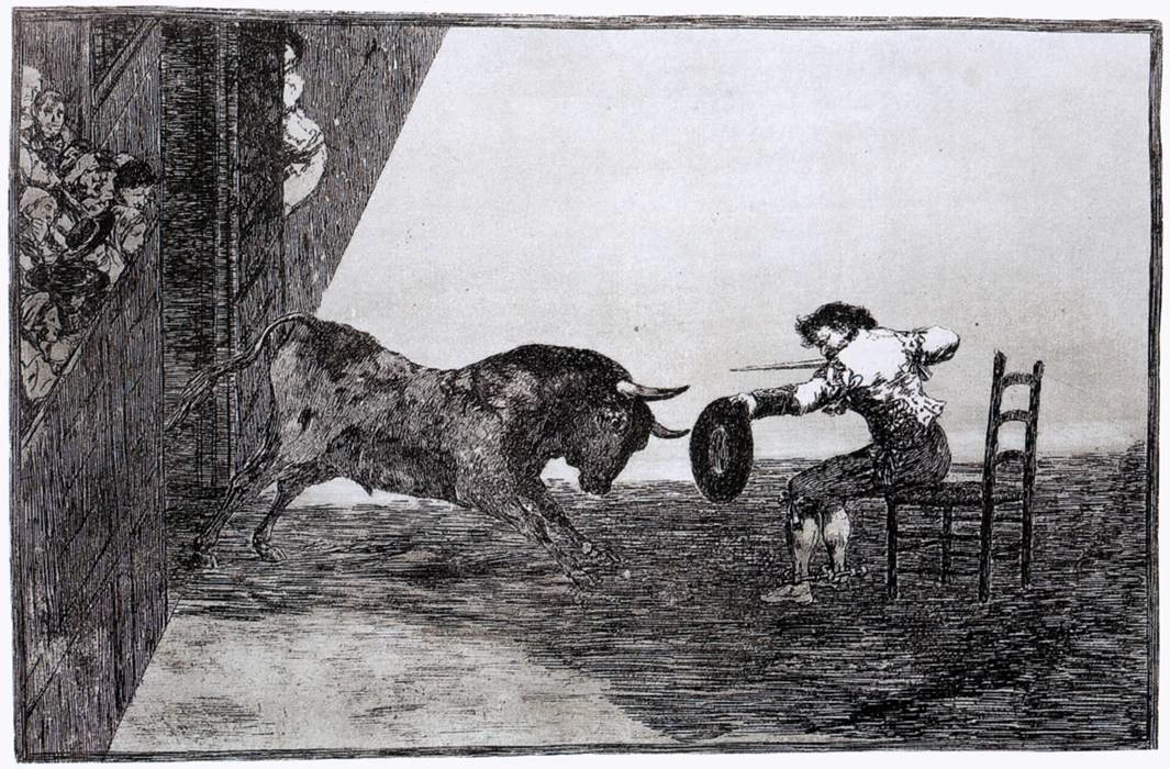 Francisco de Goya y Lucientes - Il coraggio di Martincho nell'anello di Saragassa (Tauromaquia 18)